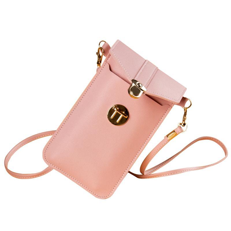 Women's compact touchscreen shoulder bag, perfect for carrying essentials hands-free