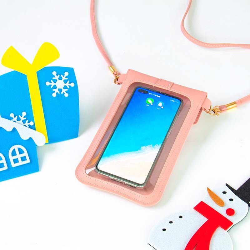 Women's lightweight PU leather touchscreen crossbody bag for daily errands