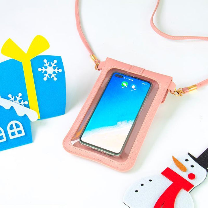 Women's lightweight PU leather touchscreen crossbody bag for daily errands