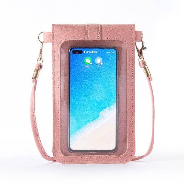 Women's practical travel bag with touchscreen phone access, combines fashion & function