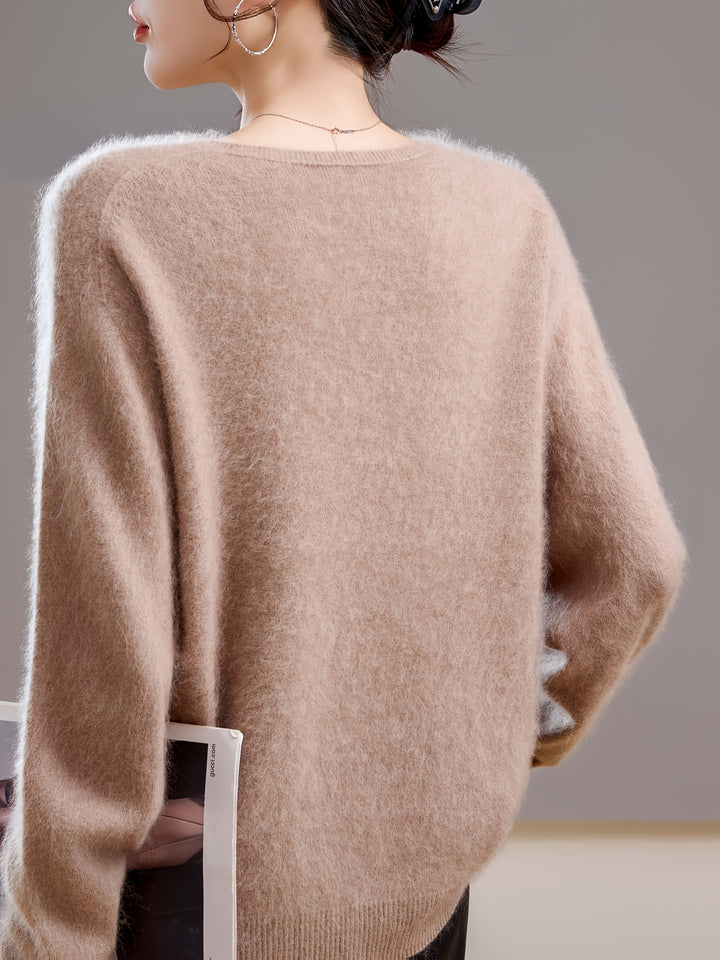 Autumn fashion women's v-neck sweater, long sleeve, for a comfortable & chic look.