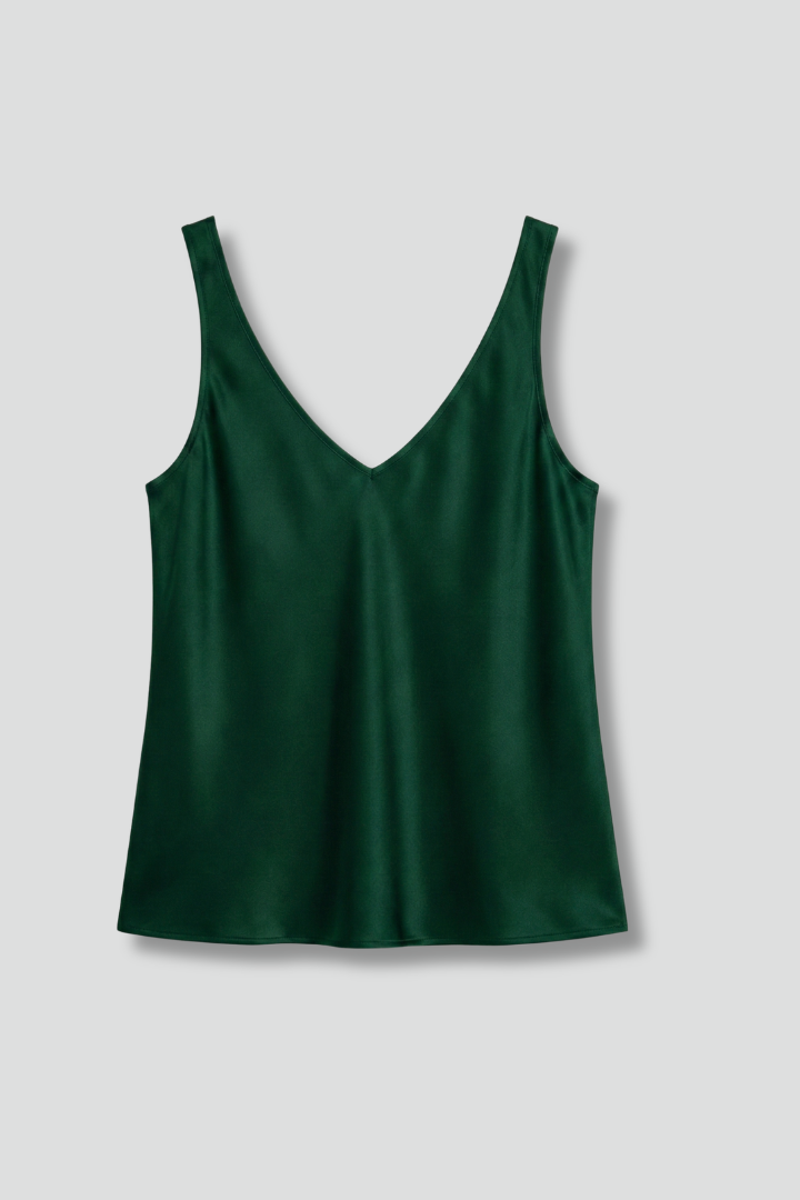 Women's V-neck tank top, comfortable sleeveless summer essential for casual wear.