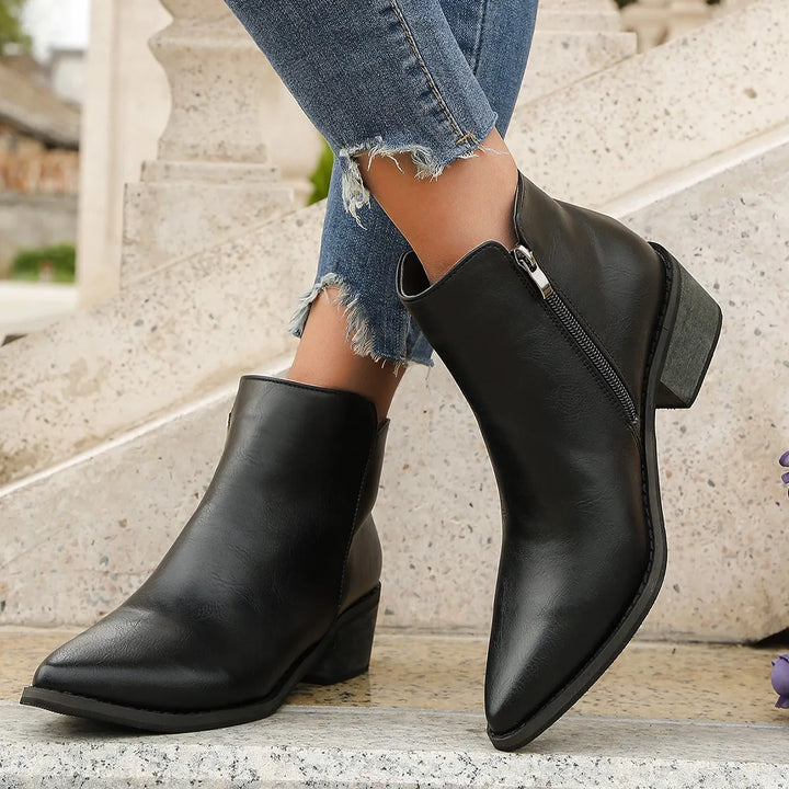 Stylish women's Verona leather ankle boots, a versatile footwear option for any fashion-forward woman.