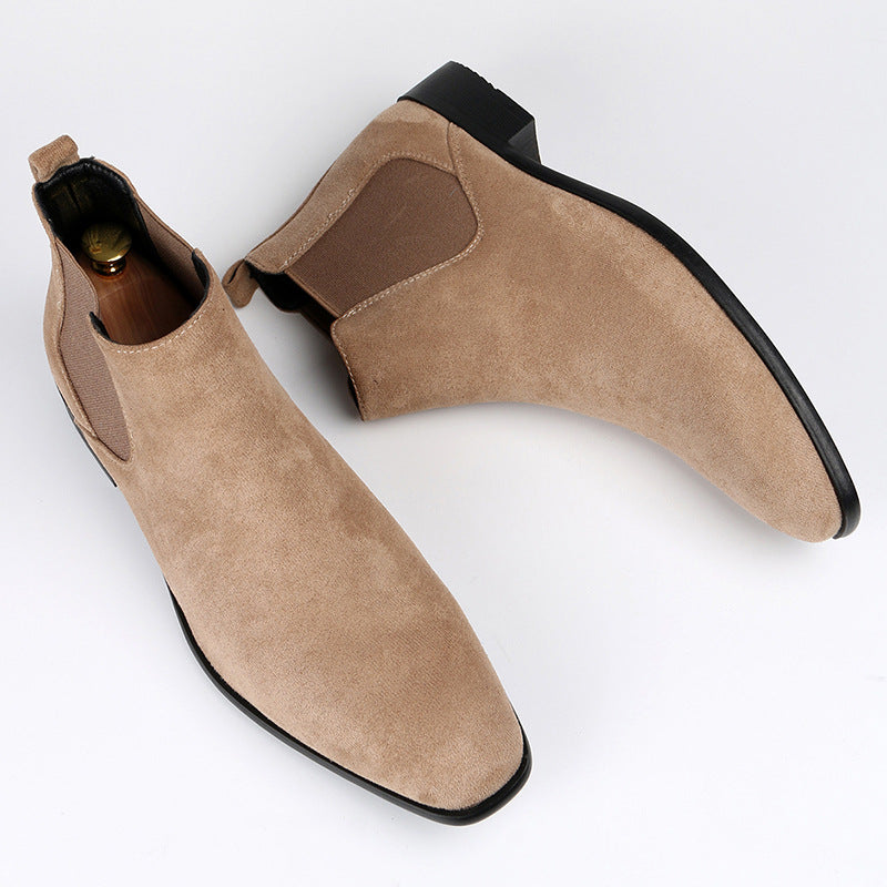 Women's versatile slip-on Chelsea boots with comfortable block heel. Sleek ankle boots for casual & office wear.