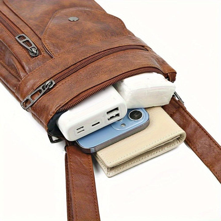 Classic women's vintage crossbody bag, perfect handbag for daily style & convenience.