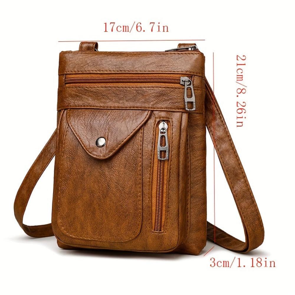 Adjustable strap vintage crossbody bag for women, a stylish everyday fashion accessory.