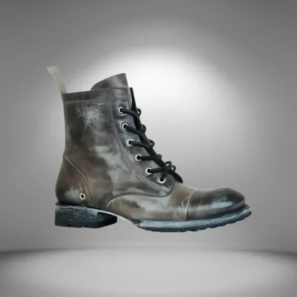 Comfortable women's vintage lace-up combat boots, perfect for adding a touch of edgy style to any outfit.