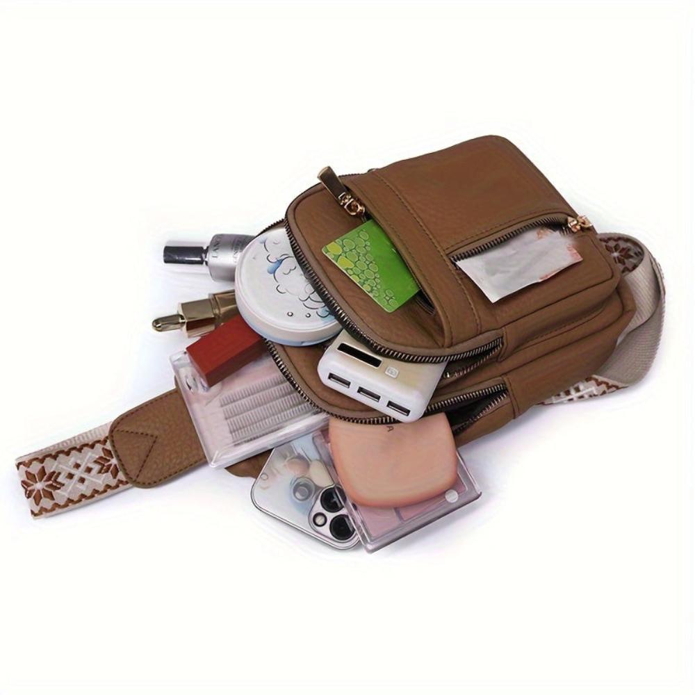 Classic women's crossbody bag, a vintage style chest purse for daily use.