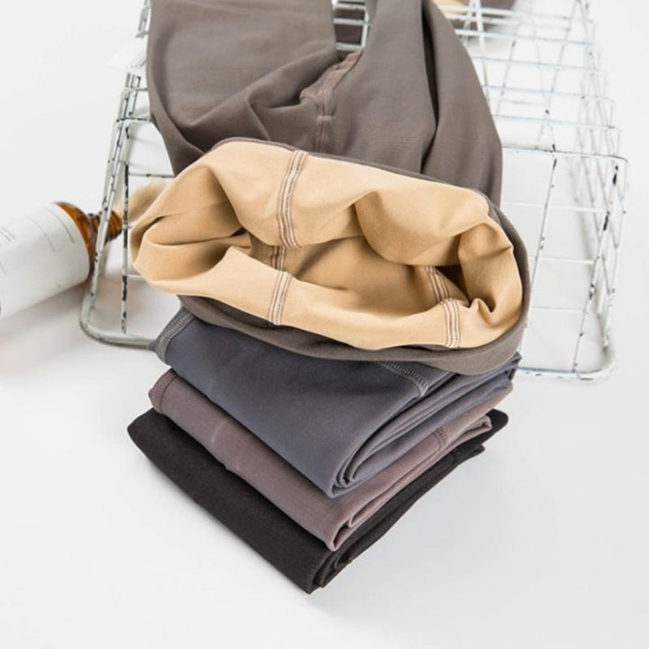 Women's winter leggings: fleece-lined and translucent, offering both warmth and a stylish look.