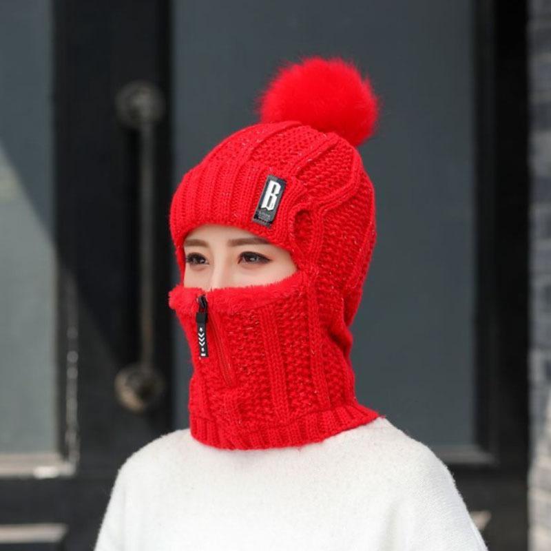 Side view of a women's warm winter hat, highlighting its sturdy windproof construction and style