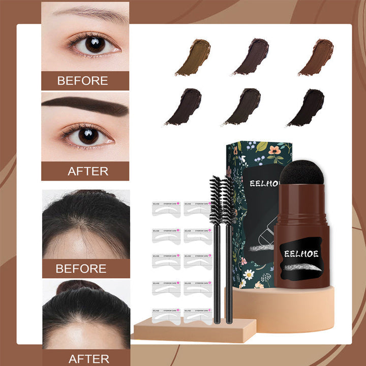 Women's Waterproof Eyebrow Stamp Kit with 10 stencils for perfectly shaped brows
