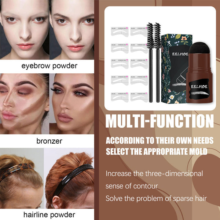 Beauty Eyebrow Stamp Kit featuring natural-looking brow powder and multiple stencils