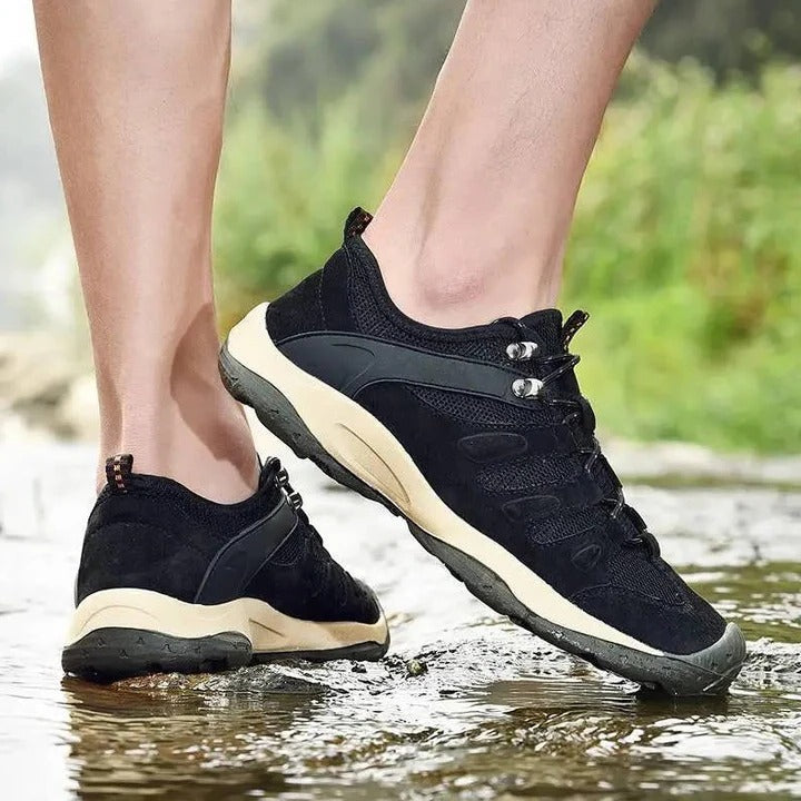 Women's waterproof hiking shoes, ideal for wet trails and all-terrain outdoor adventures.