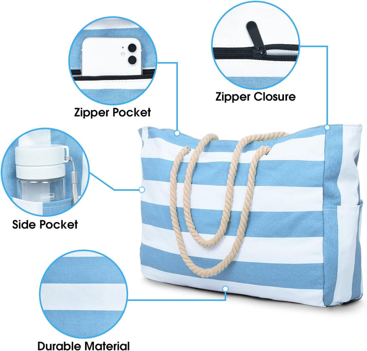Women's waterproof tote, large Oxford fabric daily bag, ideal for work and shopping.