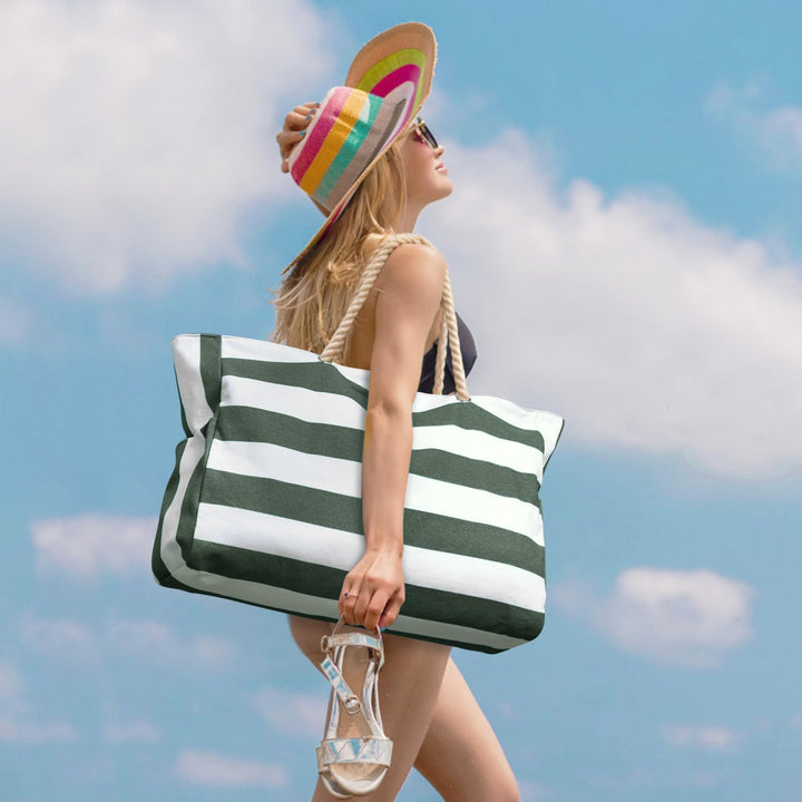 Women's large waterproof work tote, zippered, keeps your laptop & essentials safe.