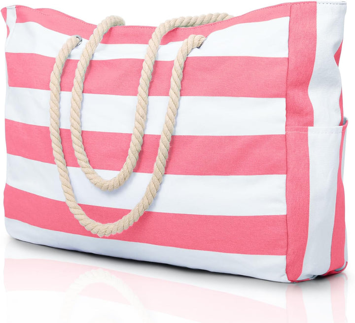 Stylish large waterproof tote for women, perfect for travel, with multiple pockets.