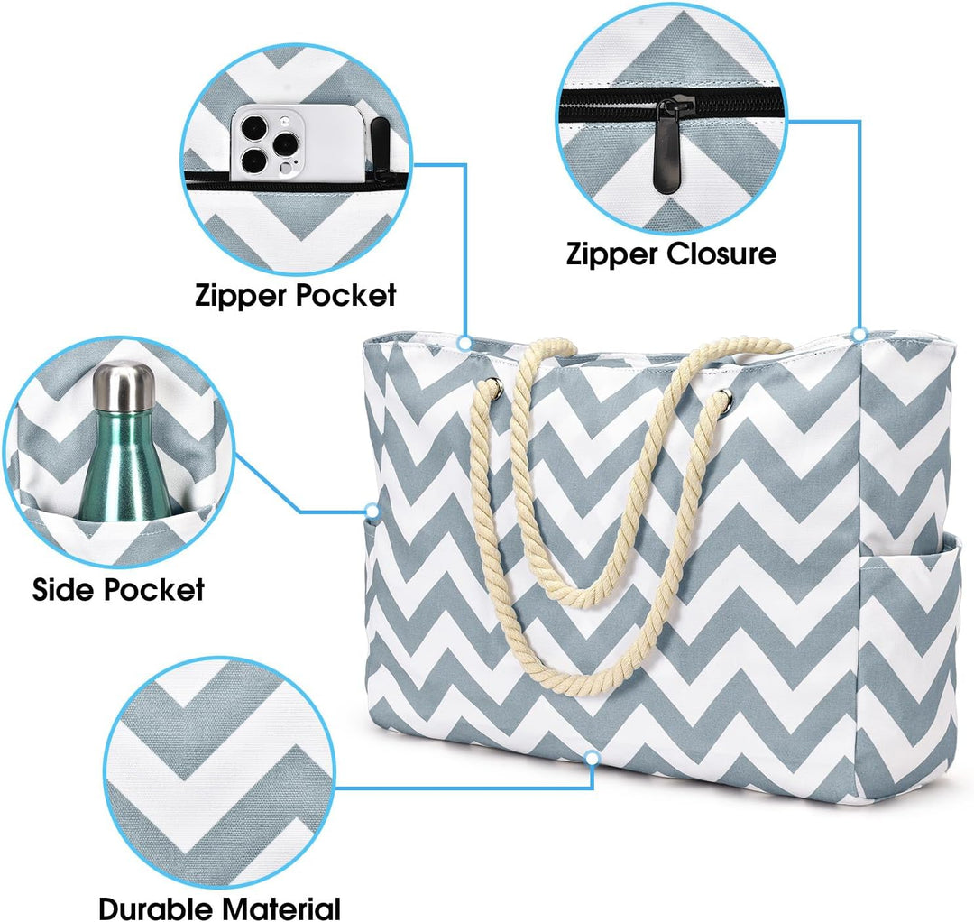 Functional multi-pocket waterproof women's shoulder bag, large for daily use.