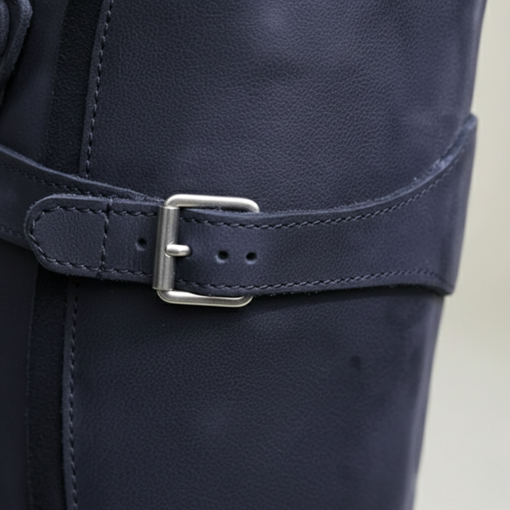 Comfortable women's knee-high boots with orthopedic support, waterproof design & adjustable fit.