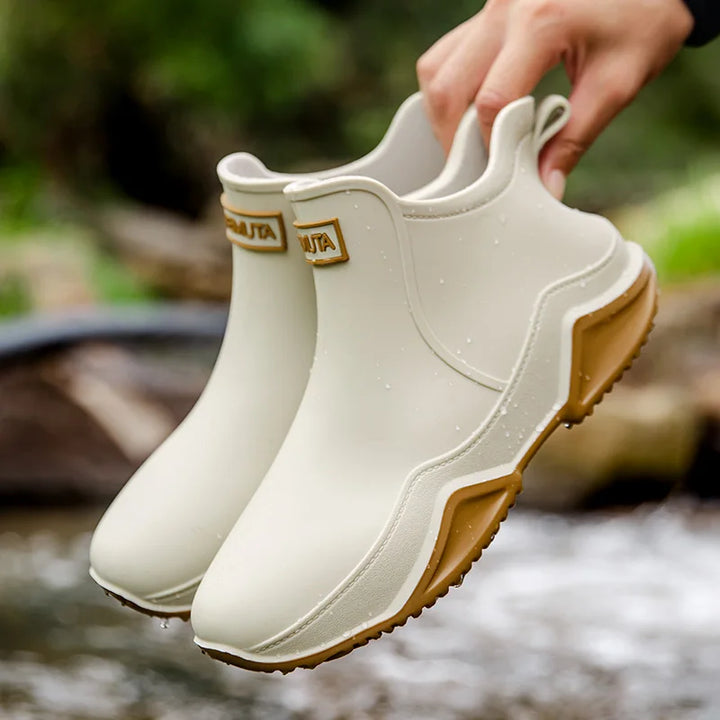 Stylish women's waterproof boots, slip-on comfort for any outdoor occasion.