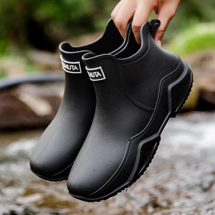 Women's durable waterproof slip-on boots, perfect for hiking and walking.
