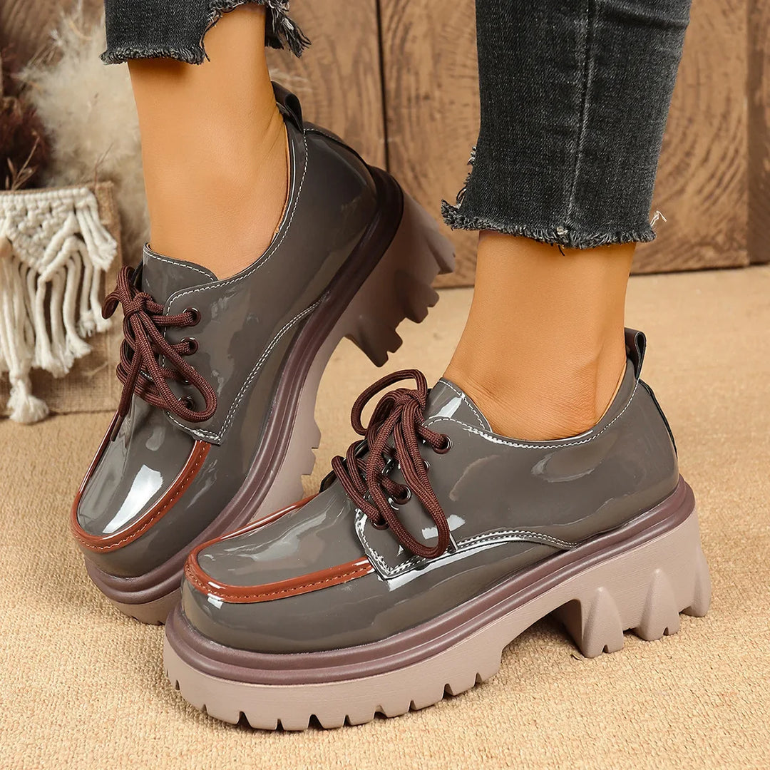 Comfortable women's pink platform sneakers, featuring an orthopedic insole for all-day wear