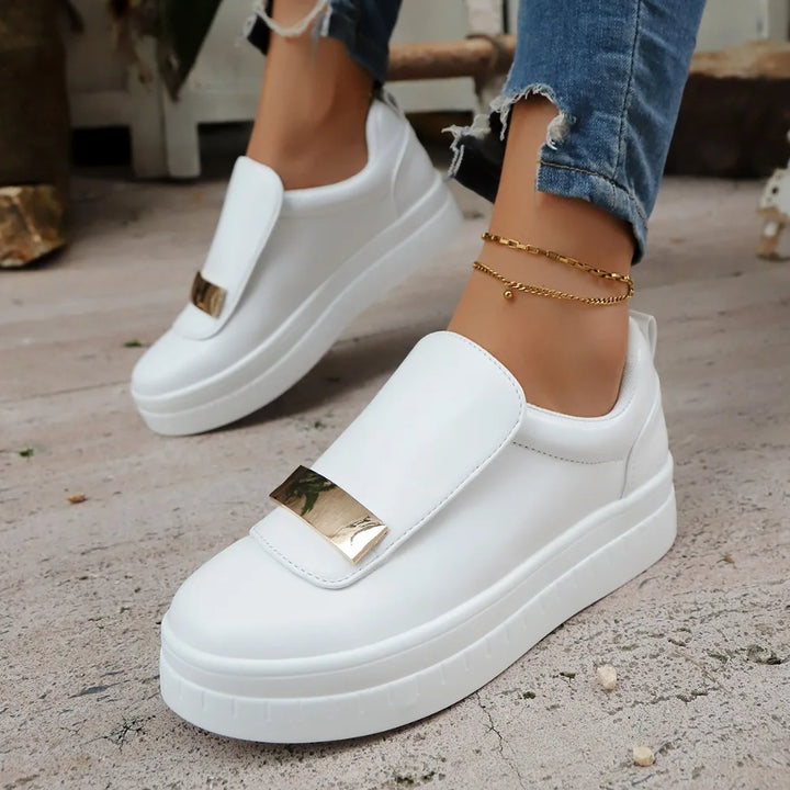 Women's platform sneakers designed for casual wear with orthopedic comfort and elevated sole.