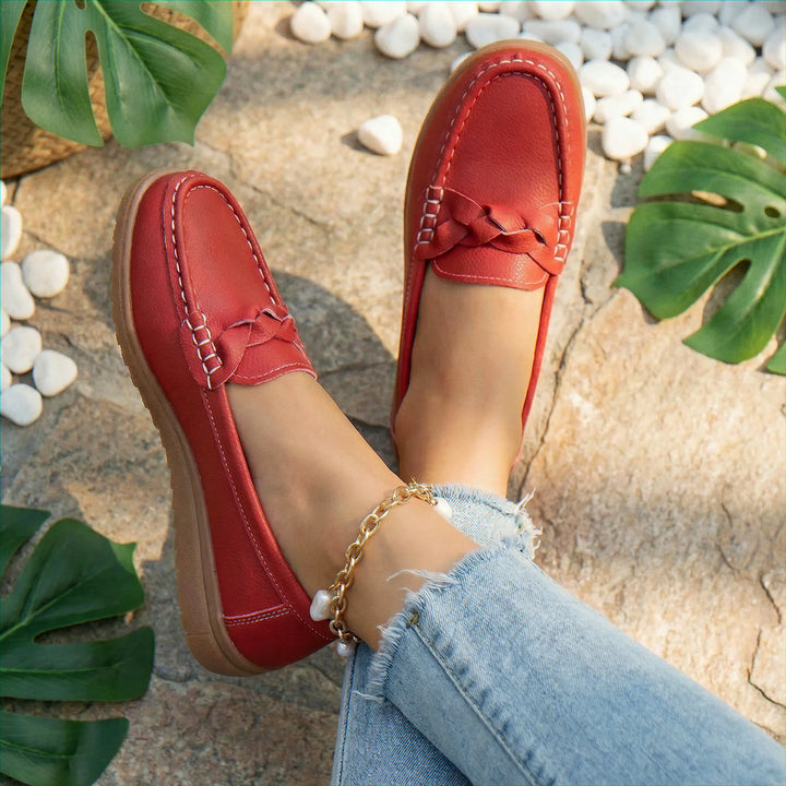 Active Women's Wide Fit Loafers: Orthopedic slip-on design, ensuring arch support for busy days.