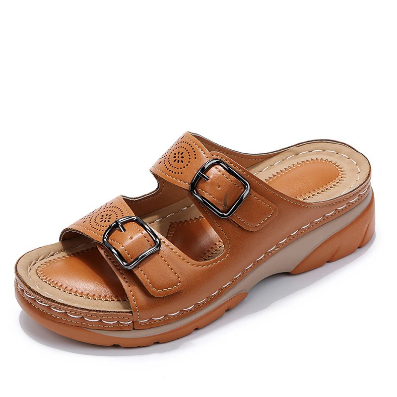 All-day comfort women's wide fit orthopedic sandals, essential for walking & foot health.