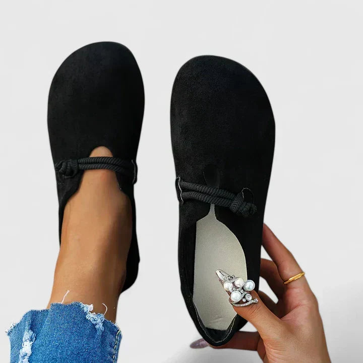 Women's comfort flats: wide toe box, rope strap, slip-on loafers. Perfect for casual & everyday bohemian style.