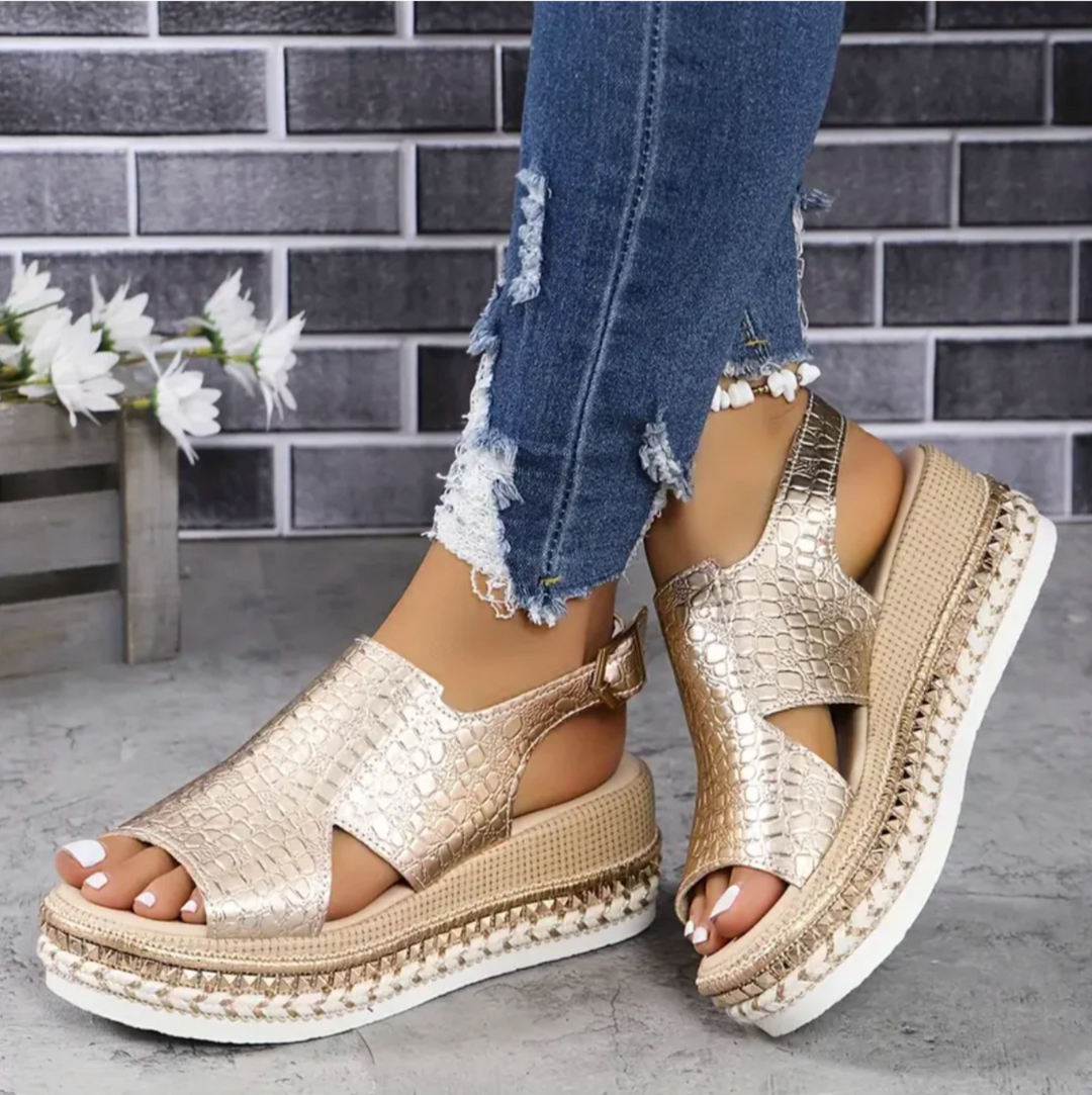 Women's Zinnia comfortable orthopedic wedge sandals, perfect for supportive everyday summer wear.