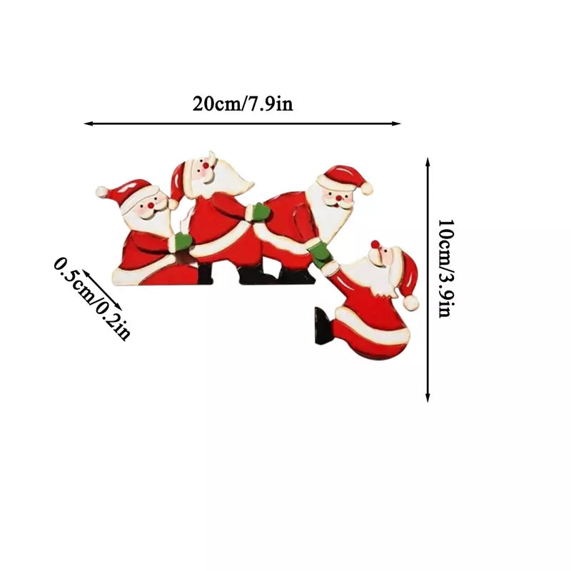 Christmas door frame decor, a wooden angel design for a serene holiday home ambiance.