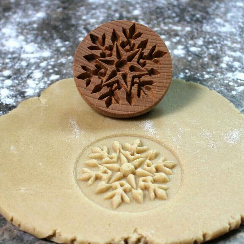 Artisan wooden cookie stamper, a must-have baking tool for decorative treats