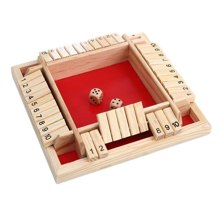 Portable wooden Shut The Box game, easy to play anywhere, a classic indoor board game for all