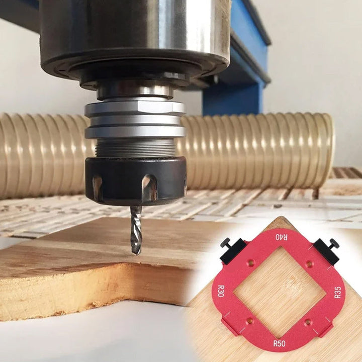 Corner radius guide, woodworking tool for smooth, consistent curves in carpentry projects