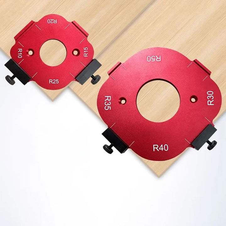 Precision aluminum woodworking router template, essential for DIY corner shaping tasks