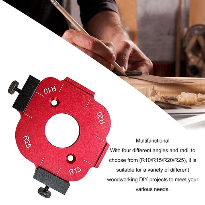 Durable aluminum alloy woodworking tool, corner radius router template for craftsmen