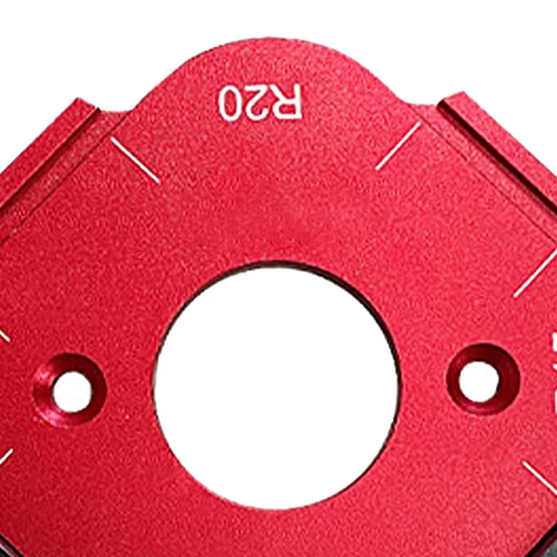 Woodworking corner template, radius guide for accurate and repeatable wood router cuts