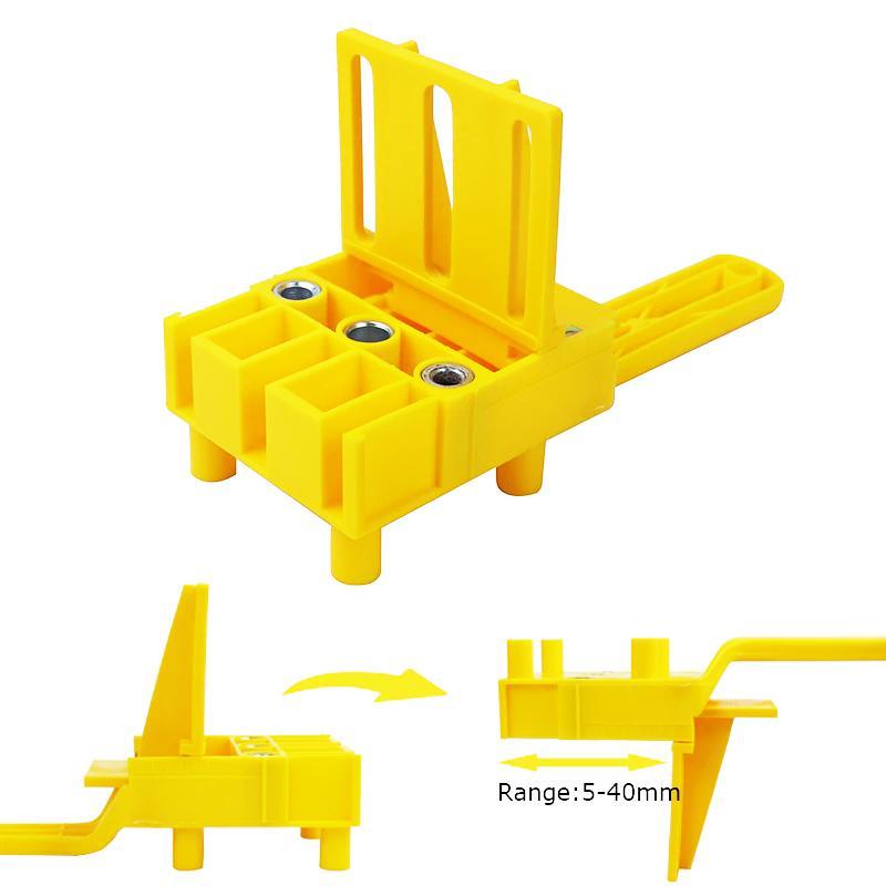 Portable dowel jig drill guide for accurate and repeatable wood joint drilling