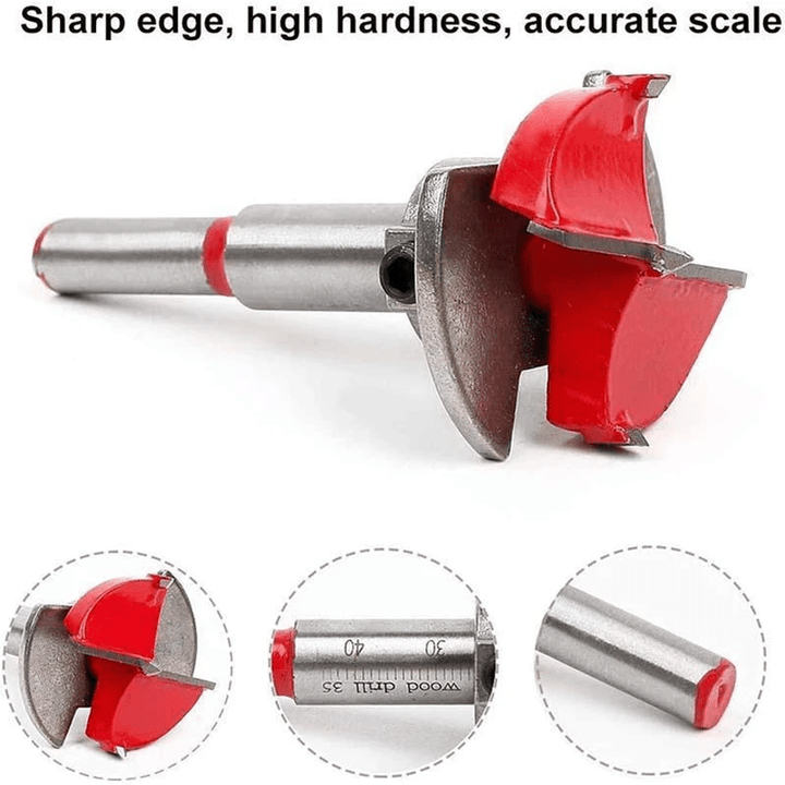 Durable Forstner drill bit set for professional woodworking and hobbyists alike.
