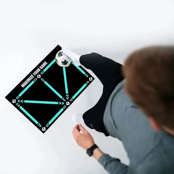 Youth football training mat for skill development, perfect for home soccer drills & athletic improvement.